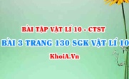Bài 3 trang 130 SGK Vật lí 10 Chân trời sáng tạo